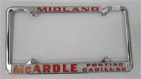 Midland Pontiac plate frame.