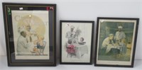 (3) Framed black Americana pictures. 1924 "Some
