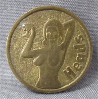 Naughty heads or tails token.