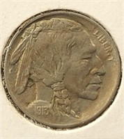 1913 Buffalo Nickel, Variety 1, A.U.