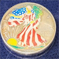 Liberty 2000 Silver Eagle, colored, 1 oz. Fine
