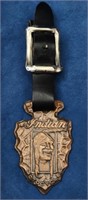 Vintage "Indian Motorcycles"  Watch Fob, nice!