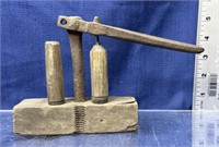 Wood handled & brass shot shell tool