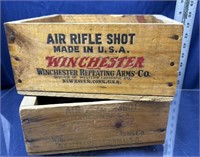 Wooden  "Winchester Air rifle shot"  boxes
