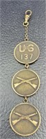 US Infantry 1920's Military watch fob