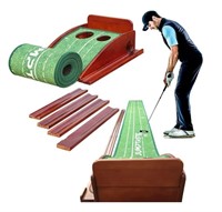 Putting Green, 2-Hole with Ball Return Putting Mat