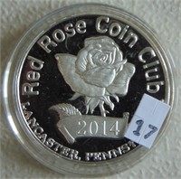 2014 Red Rose Coin Club .999 1 Troy Oz. Silver (La
