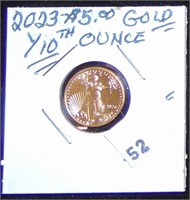 2023 1/10 Oz. $5.00 Gold MS.