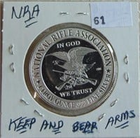 2023 NRA "Keep & Bear Arms" Silver Round.