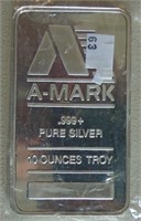 A-Mark 10 Oz. Troy Fine Silver.