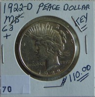1922-D Peace Dollar MS63. Wow!