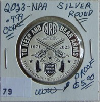 2023 NRA Silver Round .999 Ounce.