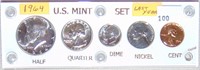1964 U.S. Mint Set. Silver Kennedy Half Dollar.
