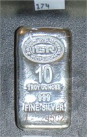 10 Oz. .999 Silver Bar IGR.