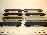 O Lot of 8 Flat Cars Some Repainted