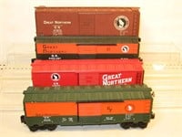 O Lot of 4 Great Northern Freight Cars