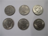 (6) 1971 Ike Dollars