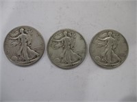 (3) 1944 Walking Liberty 1/2 Dollars