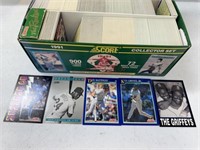 Box of 1991 score cards including those in front