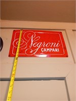 Negroni capari raised metal sign