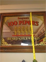 Seagrams 100 pipers blend Scottish whiskey