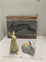 2 cnt Rabbit Decor and Rabbit Picture