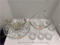 Clear Glass Bowls and Cups