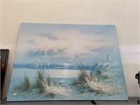 Ocean Painting Signed Walter
Approx 48in x 36in