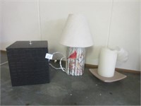 Lamp, Candle & Box