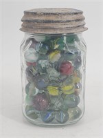 Pint Jar of Marbles