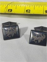 Vintage Siam sterling silver cufflinks
