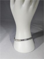 Sterling silver Omega style bracelet.