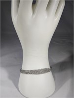 Sterling silver woven chain bracelet