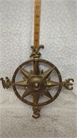 1980s Brass Nautical Wall Compass