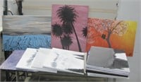 Twelve Canvas Paintings Pictured Largest 18"x 24"