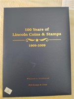 100 years of Lincoln coins and stamps 1909