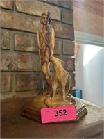 VINTAGE OLIVE WOOD RELIGIOUS CARVED SCULPTURE