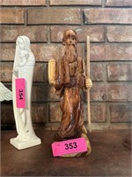 VINTAGE OLIVE WOOD RELIGIOUS SCULPTURE MOSES