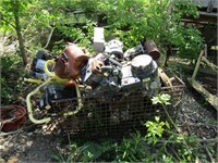 ROLLING CART WITH RANDOM METAL INSIDE