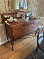 STUNNING ANTIQUE MIRRORED BACK BUFFET NICE!!!