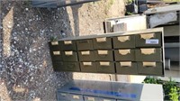 18 Drawer Metal Cabinet - approx 34.5" x 11" x 11"