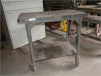 Work Bench on Casters - approx 36 x 20 x 33" tall