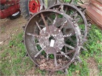 Two 40" Iron Wheels