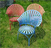 3 Spring Steel Chairs