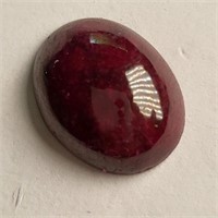 CERT 10.81 Ct Cabochon Colour Enhanced Ruby, Oval