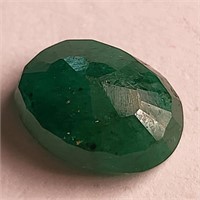 CERT 5.85 Ct Faceted Colour Enhanced Emerald, Oval