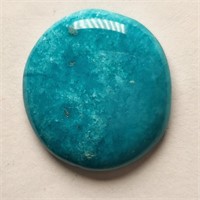 CERT 17.75 Ct Natural Cabochon Turquoise, Oval Sha