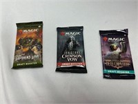 3 NEW MAGIC THE GATHERING DRAFT BOOSTER PACKS