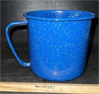 LARGE ENAMELWARE CUP