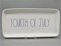 Rae Dunn "Fourth of July" Ceramic Tray